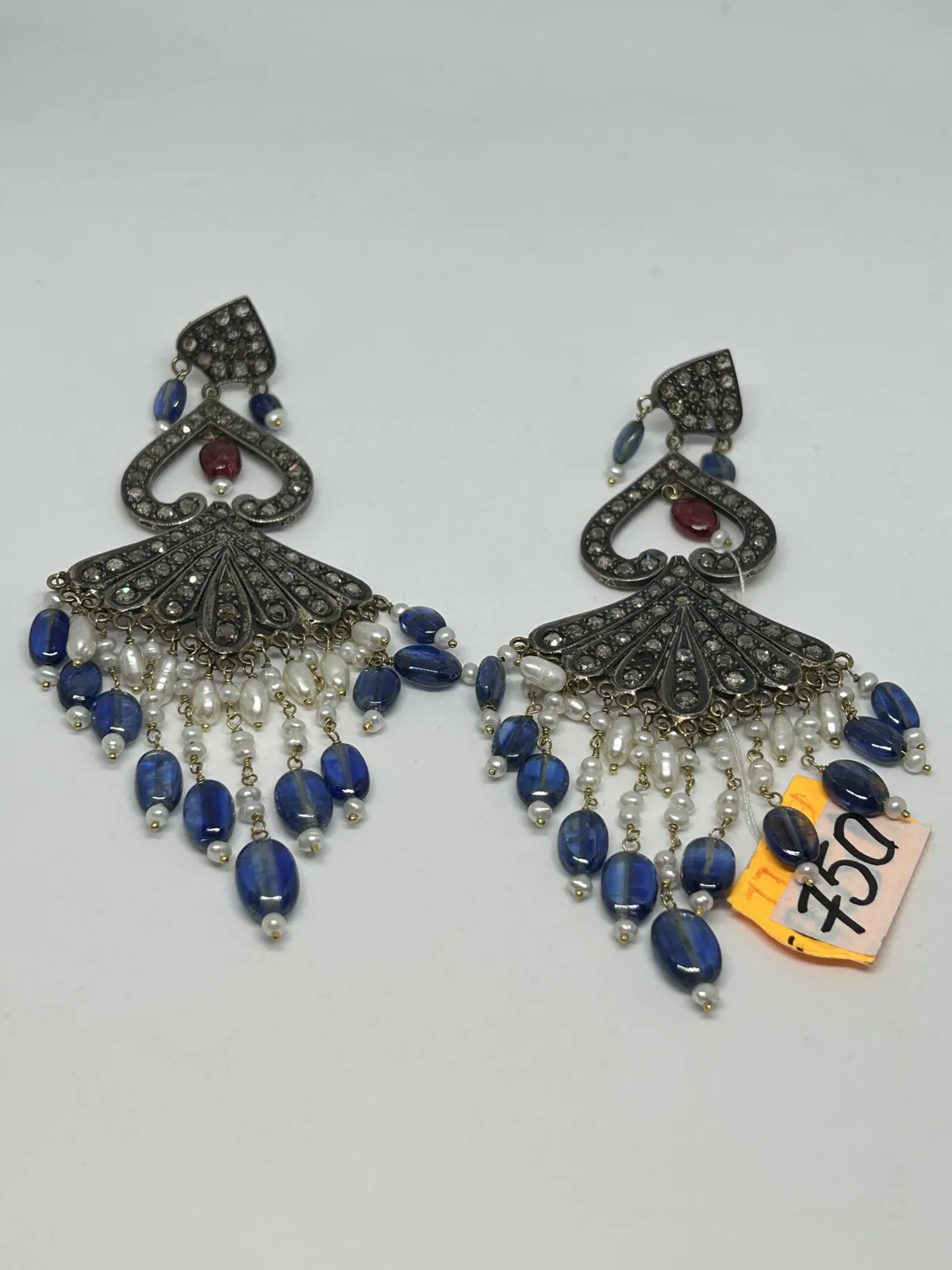 Золотые серьги 585 пробы с бриллиантами | № 165