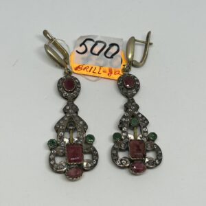 Золотые серьги 585 пробы с бриллиантами | № 166