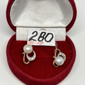 Золотые серьги 585 пробы с бриллиантами | № 240