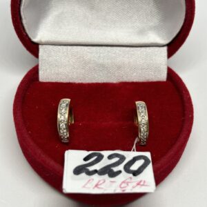 Золотые серьги 585 пробы с бриллиантами | № 224