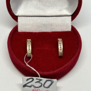 Золотые серьги 585 пробы с бриллиантами | № 221