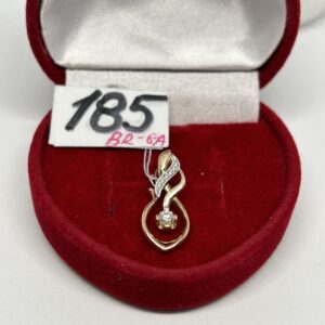 Золотой кулон 585 пробы с бриллиантами | № 295