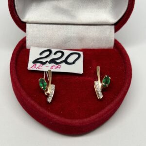 Золотые серьги 585 пробы с бриллиантами | № 302