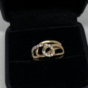 Золотое кольцо 585 пробы | № 445