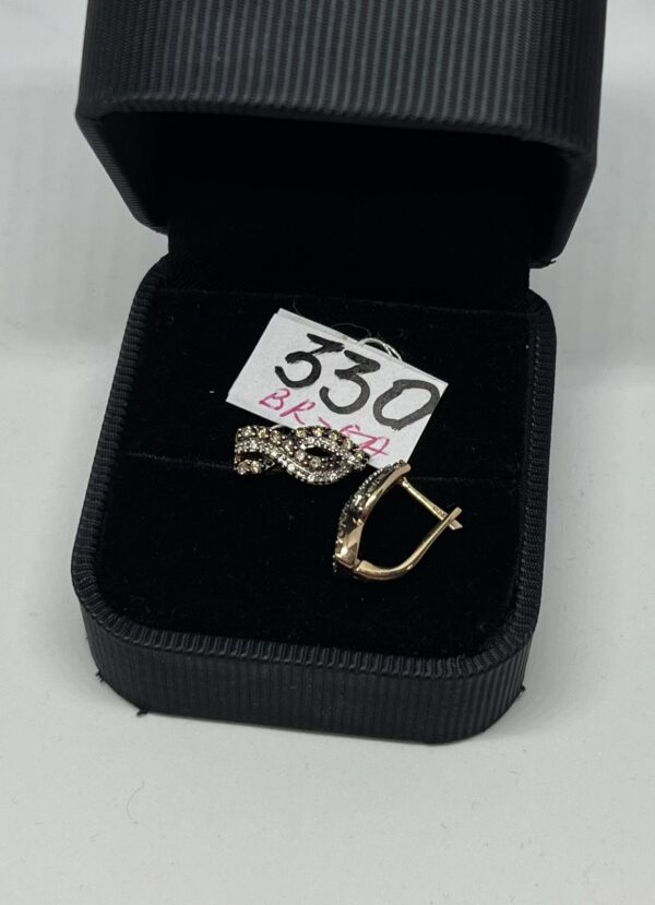 Золотые серьги 585 пробы | № 651 - Image 3